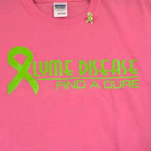 Lyme Disease Shirt (XL) & Lyme Awareness Lapel Pin